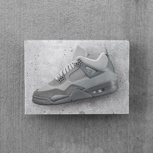 AIR JORDAN 4 RETRO SE 'WET CEMENT' - SMOKE GREY/IRON GREY