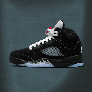 AIR JORDAN 5 RETRO OG 'BLACK METALLIC REIMAGINED' (GS) - BLACK/METALLIC SILVER