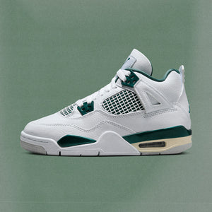 AIR JORDAN 4 RETRO 'OXIDIZED GREEN' (GS) - WHITE/OXIDIZED GREEN