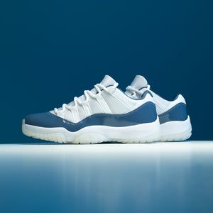 AIR JORDAN 11 RETRO LOW 'DIFFUSED BLUE' - WHITE/MIDNIGHT NAVY