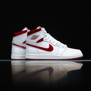 AIR JORDAN 1 HIGH '85 'METALLIC BURGUNDY' - WHITE/TEAM RED