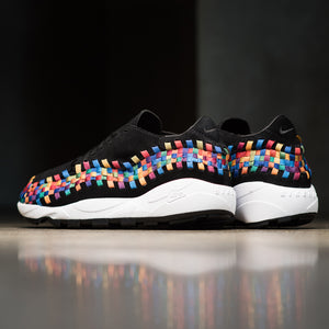 WOMEN'S NIKE AIR FOOTSCAPE WOVEN OG 'RAINBOW' - BLACK/WHITE