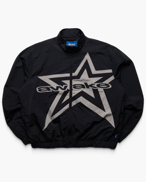 Awake NY Full Zip Star Track Jacket - Black
