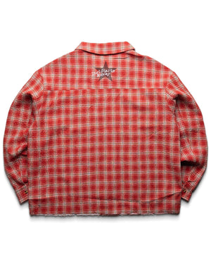 Diet Starts Monday Crinkled Flannel - Red/White - back