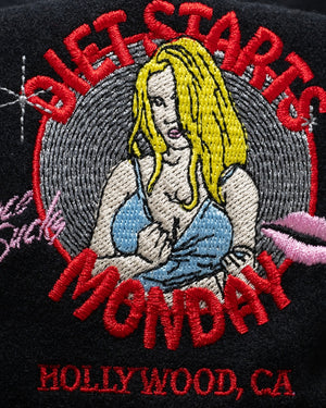 Diet Starts Monday Hollywood Hat - Black - detail