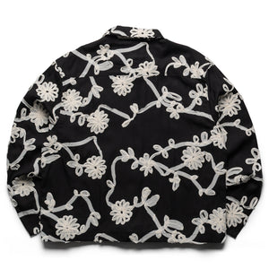 Honor The Gift Floral Ribbon Button Up - Black