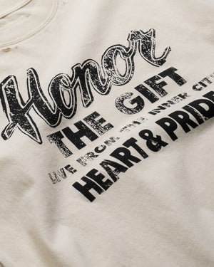 Honor The Gift Heart & Pride Tee - Bone