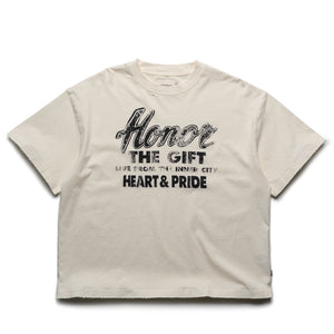 Honor The Gift Heart & Pride Tee - Bone
