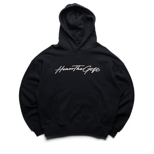 Honor The Gift Script Hoodie - Black