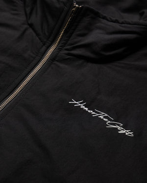 Honor The Gift Script Puffer Jacket - Black