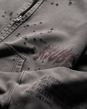 Ksubi Skool Halen Zip Hoodie - Charcoal Fade