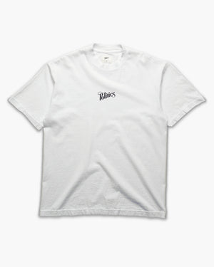 Politics Core Script Logo Tee - White