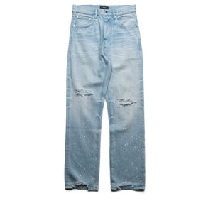 Purple Brand Mid Rise Straight Leg Bleach Splatters Jean - Light Indigo