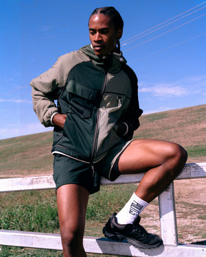 RC Outdoor Supply Fleece Lined Griffith Running Jacket - Green Gradient