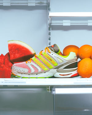 Larry June x Adidas Adistar Control 5 'Watermelon Smoothie' - Semi Lucid Red/Semi Solar Slime