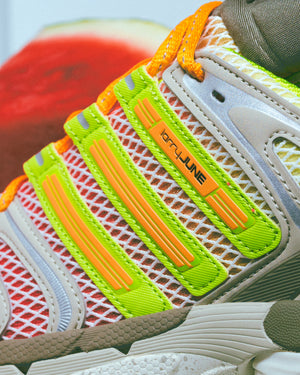 Larry June x Adidas Adistar Control 5 'Watermelon Smoothie' - Semi Lucid Red/Semi Solar Slime