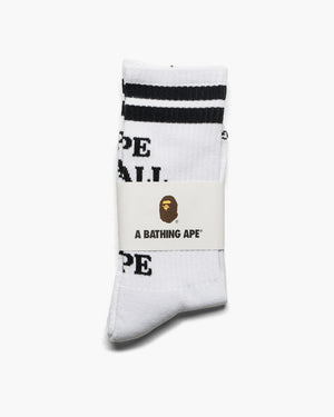 A Bathing Ape A.S.N.K.A. Socks - White