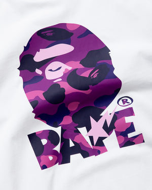 A Bathing Ape Color Camo Ape Head Tee - White