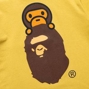 A Bathing Ape Milo On Ape Head Tee - Yellow