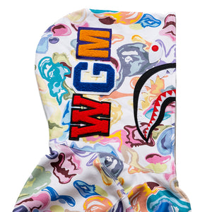 A Bathing Ape Art Camo Shark Full Zip Hoodie - White