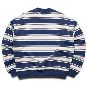 Criminal Damage Striped FC Sweatshirt - Navy/Cream