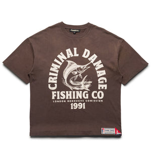 Criminal Damage Fishing Company Tee - Brown