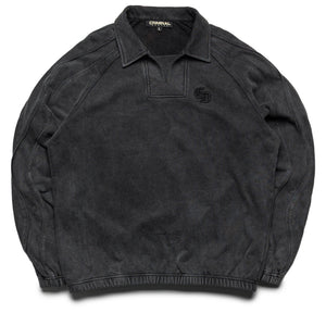 Criminal Damage Wavy Seam Training Pullover - Washed Black