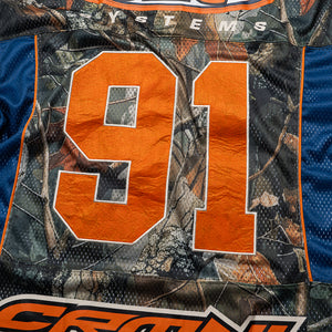 Criminal Damage Woodland Scene Sports Mesh Top - Green/Orange