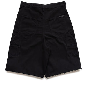 Fear Of God Essentials Raw Cut Denim Shorts - Overdyed Black