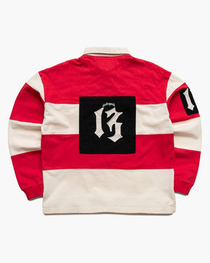 Godspeed New York Classic Field Rugby Shirt - Off White/Red