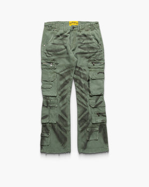 Godspeed New York Skidrow Flared Cargo Pants - Sage