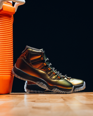 Women's Air Jordan 11 'Magic Ball' - Light British Tan/Off Noir