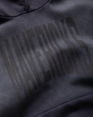 Nike Dallas Mavericks Standard Issue Pullover Hoodie - Dark Charcoal/White