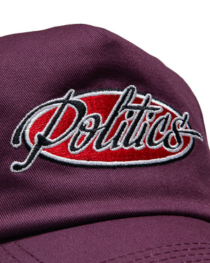 Politics Chassis 5 Panel Snapback - Maroon