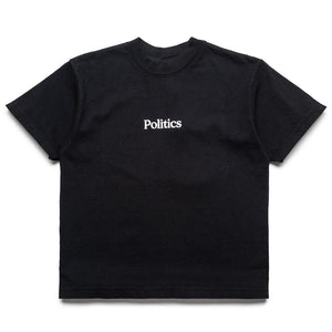 Kids Politics Serif Logo Tee - Black