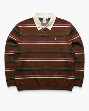 le PÈRE x Puma Knitted Rugby Polo - Potting Soil