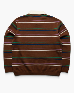 le PÈRE x Puma Knitted Rugby Polo - Potting Soil
