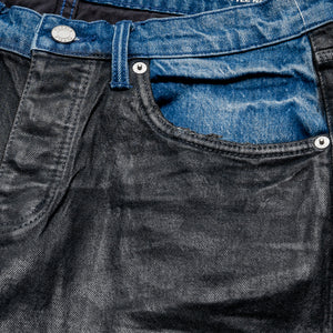 Purple Brand Low Rise Skinny Leg Coated Indigo Jean - Black