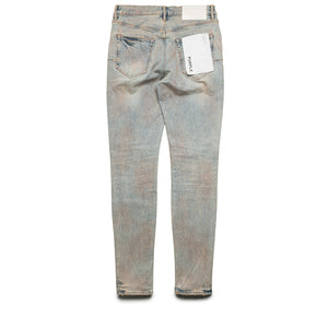 Purple Brand Low Rise Skinny Leg Pink Mud Distressed Jean - Light Indigo