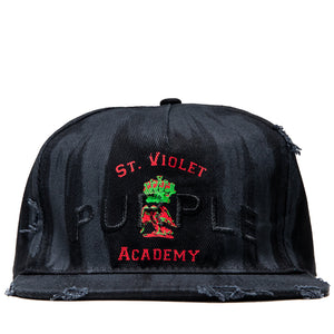 Purple Brand St. Violet Distressed Strapback - Black