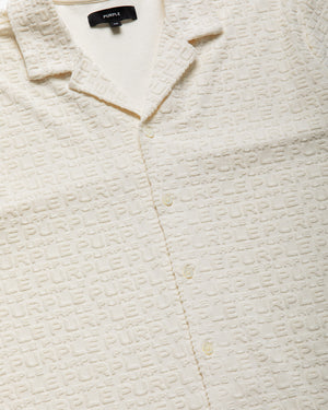 Purple Brand Jacquard Terry Shirt - Off White