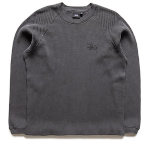 Stussy Raglan Thermal Basic Stock - Washed Black