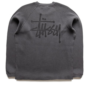Stussy Raglan Thermal Basic Stock - Washed Black