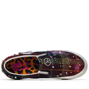 Harris Tweed x Vans LX Classic Slip On 98 - Red/Blue