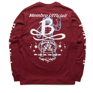 Billionaire Boys Club Vintage L/S Knit Tee - Pomegranate